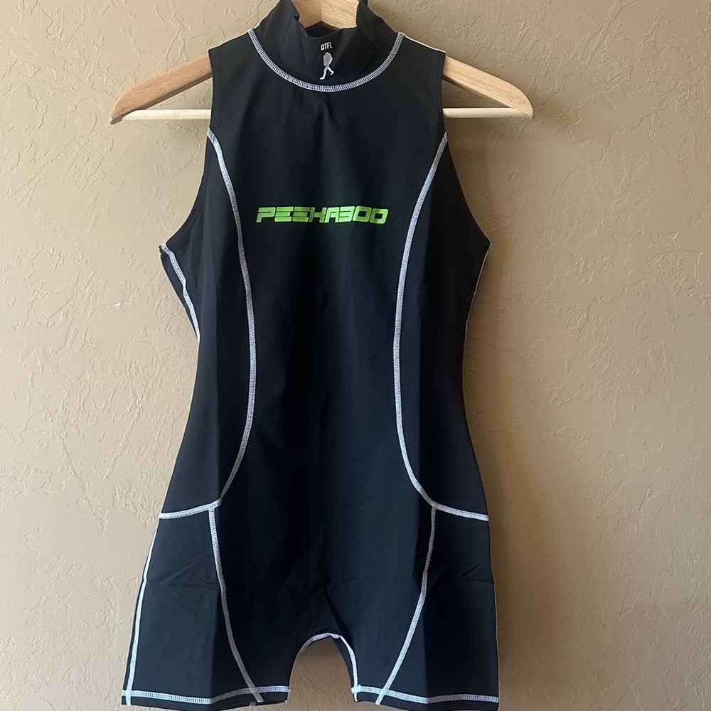 Black Sleeveless Pilates/Cycling Suit
